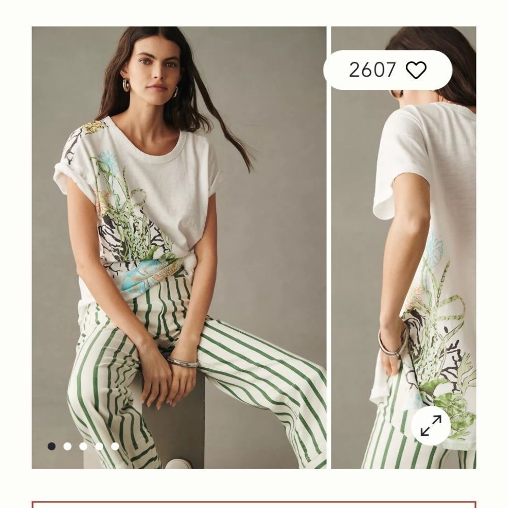 Pilcro Size Small The Jordyn Perfect Oversized Cotton-Slub Tee by Anthropologie - Picture 4 of 8